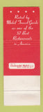 Matchbook Cover - Four Chimneys Old Bennington VT Continental Match