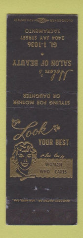 Matchbook Cover - Helen's Beauty Salon Sacramento CA