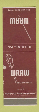Matchbook Cover - WRAW Radio Reading PA NBC WEAR