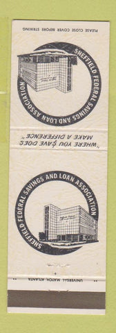 Matchbook Cover - Sheffield Federal Savings and Loan Tuscumbia Muscle Shoals AL