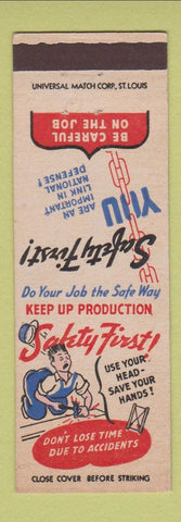 Matchbook Cover - Army Navy Uchtorff Company Davenport IA safety