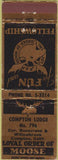 Matchbook Cover - Matchbook Cover Moose Lodge Compton CA
