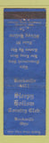 Matchbook Cover - Sleepy Hollow Country Club Brecksville OH WORN