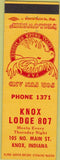 Matchbook Cover - Matchbook Cover Moose Lodge Knox IN
