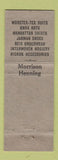 Matchbook Cover - Morrison Henning Men's Clothes Eugene OR