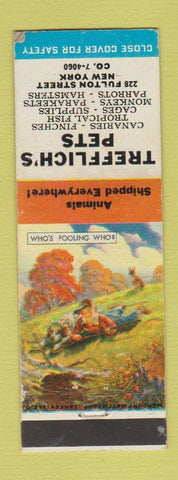 Matchbook Cover - Trefflich's Pet Store New York City