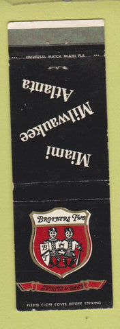 Matchbook Cover - Brothers Two Miami Milwaukee Atlanta WEAR