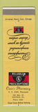 Matchbook Cover - Cain's Drug Store Danville PA