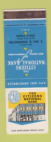 Matchbook Cover - Citizens National Bank New Castle PA