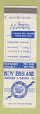 Matchbook Cover - New England Machine Electric Pawtucket Westerly RI