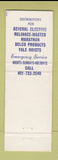 Matchbook Cover - New England Machine Electric Pawtucket Westerly RI