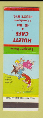 Matchbook Cover - Hulett Cafe WY hillbilly