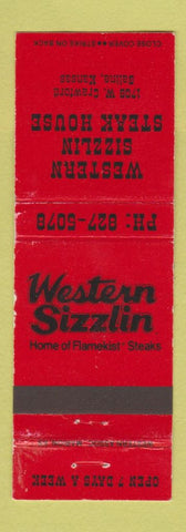 Matchbook Cover - Western Sizzlin Steak House Salina KS