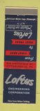 Matchbook Cover - Loftus Engineering Heat Treating Pittsburgh PA
