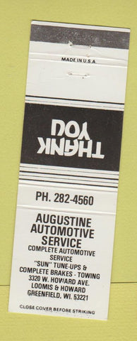 Matchbook Cover - Augustine Auto Service Greenfield WI WEAR