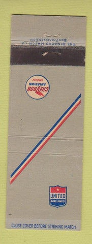 Matchbook Cover - United Airlines Chevron oil gas