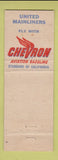 Matchbook Cover - United Airlines Chevron oil gas