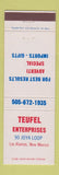 Matchbook Cover - Teufel Enterprises Los Alamos NM