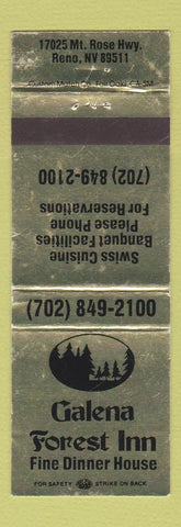 Matchbook Cover - Galena Forest Inn Reno NV WEAR