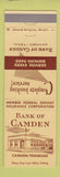 Matchbook Cover - Bank of Camden TN