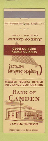 Matchbook Cover - Bank of Camden TN