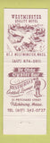 Matchbook Cover - The Old Mill Westminster MA
