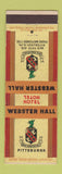Matchbook Cover - Hotel Webster Hall Pittsburgh PA WEAR