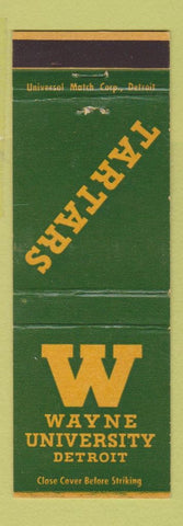 Matchbook Cover - Wayne University Detroit MI Tartars