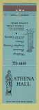 Matchbook Cover - Athena Hall Kappas Bros Roseville MI