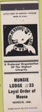 Matchbook Cover - Matchbook Cover Moose Lodge Muncie IN
