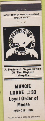 Matchbook Cover - Matchbook Cover Moose Lodge Muncie IN