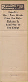 Matchbook Cover - Matchbook Cover Moose Lodge Muncie IN
