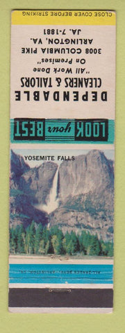 Matchbook Cover - Dependable Cleaners Arlington VA tailors