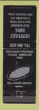 Matchbook Cover - Heritage Inne New Canaan CT Italian WEAR