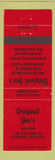 Matchbook Cover - Original Joe's Italian Restaurant Eugene OR