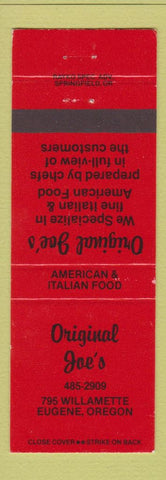 Matchbook Cover - Original Joe's Italian Restaurant Eugene OR