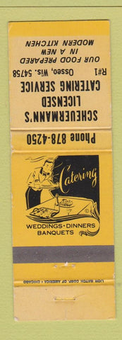 Matchbook Cover - Scheuermann's Catering Osseo WI WEAR