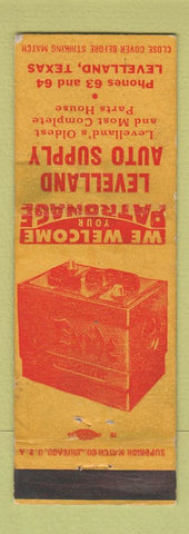 Matchbook Cover - Levelland Auto Supply TX WORN