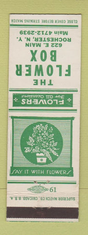 Matchbook Cover - The Flower Box Rochester NY WEAR