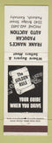 Matchbook Cover - Frank Nance's Paducah KY Auto Auction