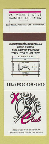 Matchbook Cover - Extravaganza Club Brampton ON girlie
