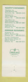 Matchbook Cover - Rodehouse McGuffy's Stockton Fresno Bakersfield CA Phoenix AZ