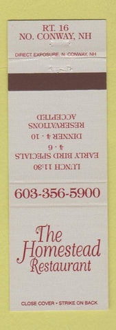 Matchbook Cover - Homestead Restaurant North Conway NH