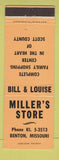 Matchbook Cover - Miller's Store Benton MO