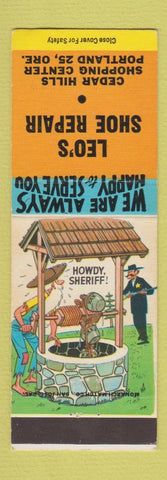 Matchbook Cover - Leo's Shoe Repair Portland OR hillbilly