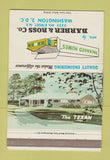 Matchbook Cover - Barber Ross Homes Washington DC 40 Strike