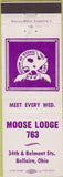 Matchbook Cover - Matchbook Cover Moose Lodge Bellaire OH