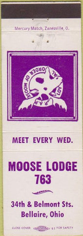 Matchbook Cover - Matchbook Cover Moose Lodge Bellaire OH