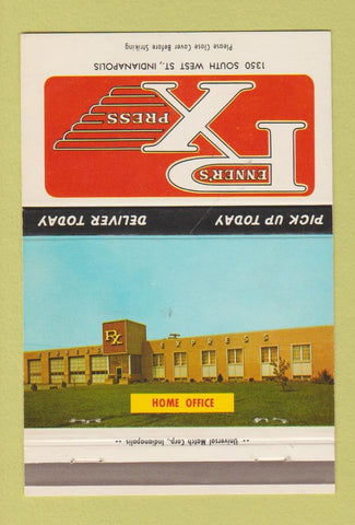 Matchbook Cover - Penner's Express Trucking Indianapolis IN 40 Strike