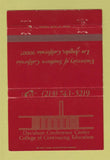 Matchbook Cover - Davidson College Los Angeles CA Continuing Education 40 Strike